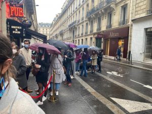 people in line to cinema